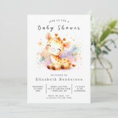 Happy Online Giraffe Baby shower Kaart (Staand voorkant)