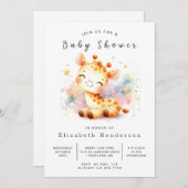 Happy Online Giraffe Baby shower Kaart (Voorkant / Achterkant)