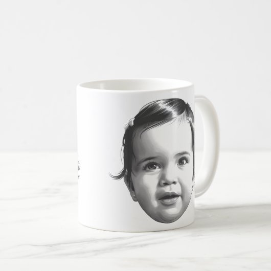 Happy or Upset Mood Peuter Baby Meisje Koffie Mok (Voorkant rechts)