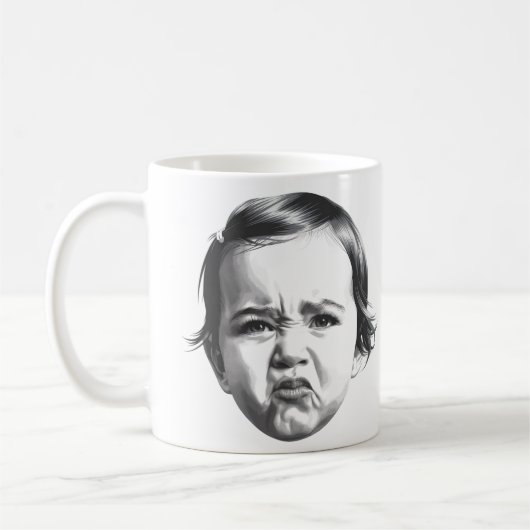 Happy or Upset Mood Peuter Baby Meisje Koffie Mok (Links)