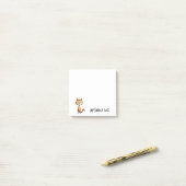 Happy Orange Cartoon Cat My Friday Face Post-it® Notes (Op bureau)