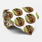 Happy Orangutan Face Polka Dot Stropdas (Opgerold)