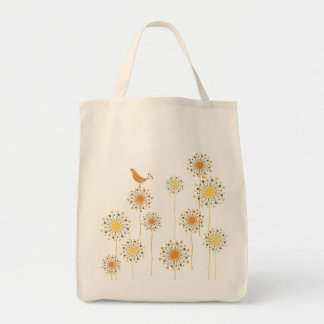Happy Oranje Bird Design Grocery Bag Tote Bag
