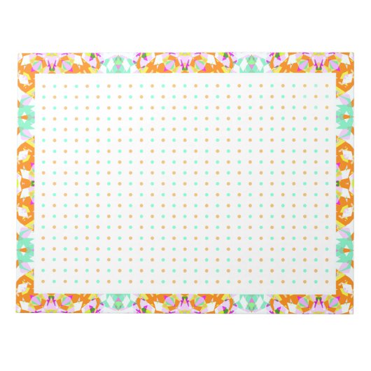 Happy Oranje Dot Grid BuJo Nieuwjaarsresoluties Notitieblok (Voorkant)