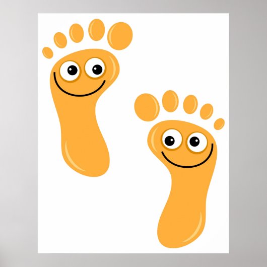 Happy Oranje Feet Poster (Voorkant)