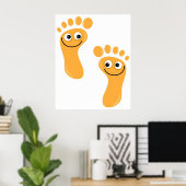 Happy Oranje Feet Poster (Thuiskantoor)