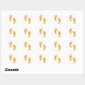 Happy Oranje Feet Ronde Sticker (Vel)
