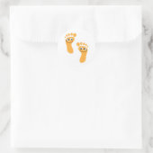 Happy Oranje Feet Ronde Sticker (Tas)