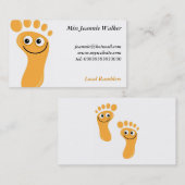 Happy Oranje Feet Visitekaartje (Voorkant / Achterkant)