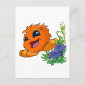 Happy oranje JubJub in Neopia Central Briefkaart (Voorkant)