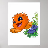 Happy oranje JubJub in Neopia Central Poster (Voorkant)