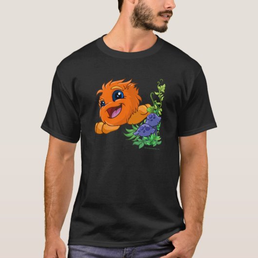Happy oranje JubJub in Neopia Central T-shirt (Voorkant)
