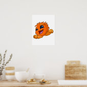 Happy oranje JubJub Poster (Keuken)