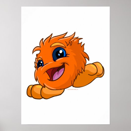 Happy oranje JubJub Poster (Voorkant)