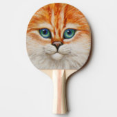 Happy Oranje Kat Face Tafeltennisbatje (Achterkant)