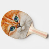 Happy Oranje Kat Face Tafeltennisbatje (Zijkant)