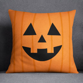 Happy Oranje Pumpkin Smile Halloween Kussen