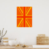 Happy Oranje Union Jack British Flag Swag Poster (Keuken)