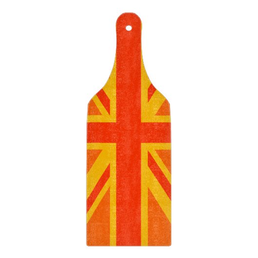 Happy Oranje Union Jack British Flag Swag Snijplank (Voorkant)