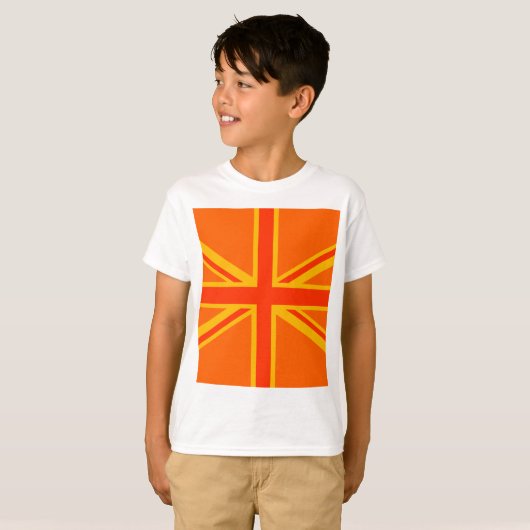 Happy Oranje Union Jack British Flag Swag T-shirt (Voorkant volledig)
