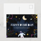 Happy Orbit Day Verjaardag Jubileum Space Gift Briefkaart (Voorkant / Achterkant)
