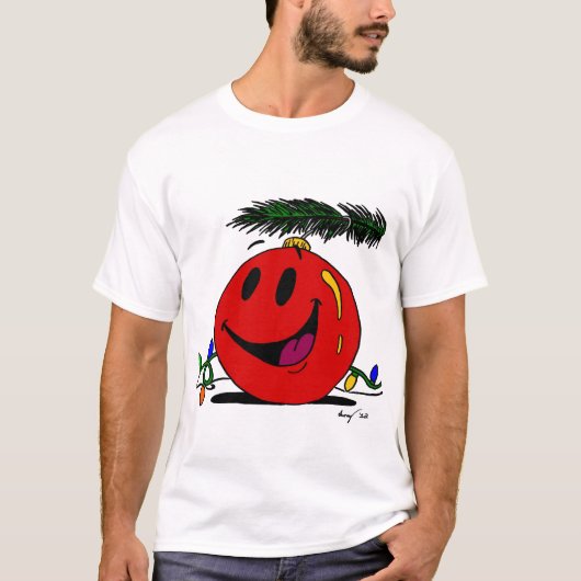 Happy Ornament Adult Basic T-Shirt (Voorkant)