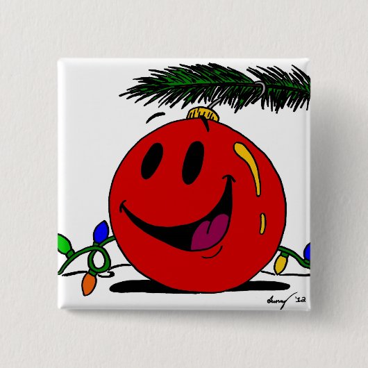 Happy Ornament Button (Voorkant)