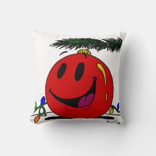 Happy Ornament Pillow - Red Kussen