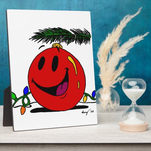 Happy Ornament Plaque Fotoplaat (Zijkant)