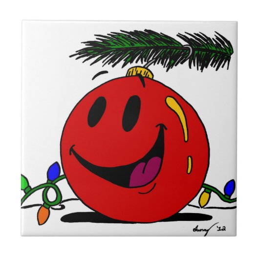 Happy Ornament Tile Tegeltje (Voorkant)