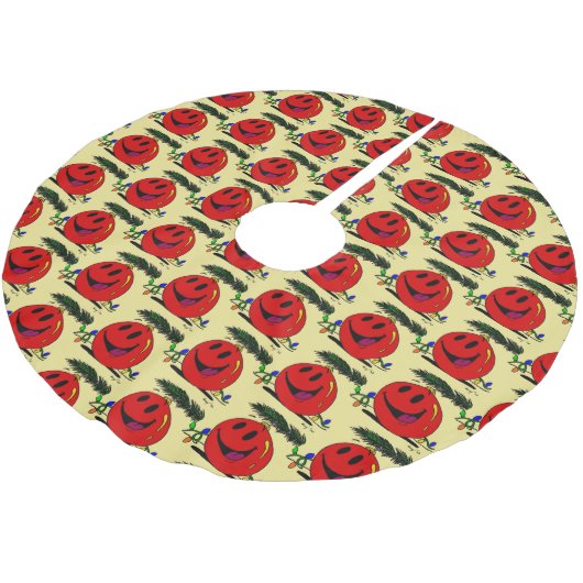 Happy Ornament Tree Skirt Kerstboom Rok (Gekanteld)