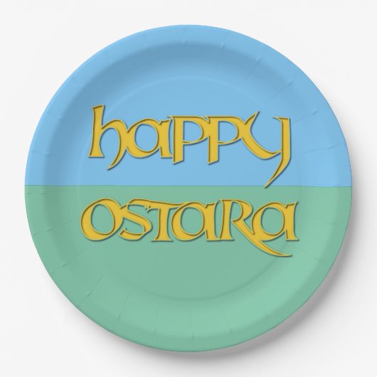 Happy Ostara Paper Party Bord (Voorkant)
