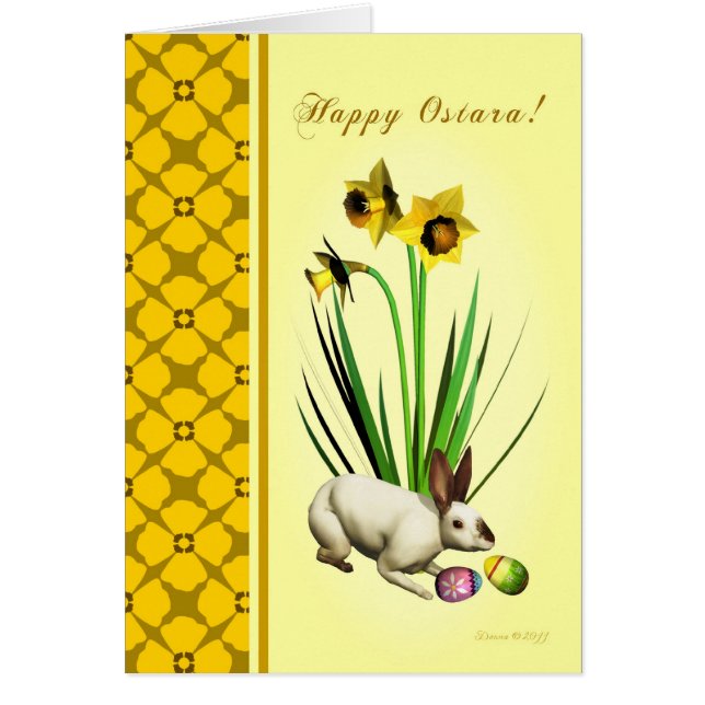 Happy Ostara - Vernal Equinox - Spring Daffodils (Voorkant)