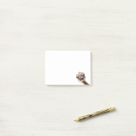 Happy Ostrich 2 Post-it® Notes (Op bureau)
