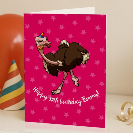 Happy Ostrich Dansend in de Cartoon van het Pet va