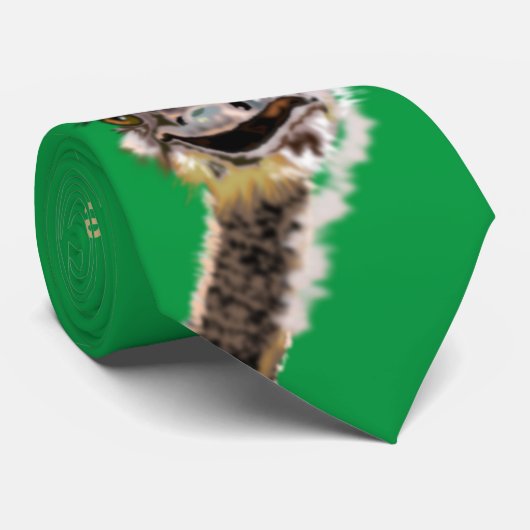 Happy Ostrich Funny Stropdas (Opgerold)