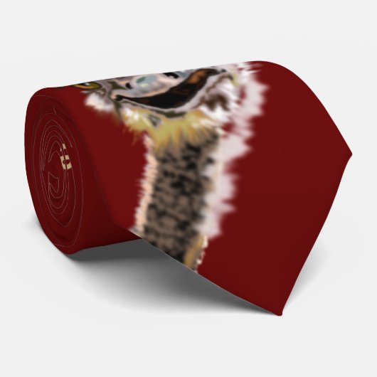 Happy Ostrich Funny Stropdas Aangepaste kleur en t (Opgerold)