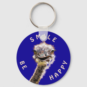 Happy Ostrich - glimlach - Wees blij Sleutelhanger