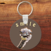Happy Ostrich - Kies uw favoriete kleuren Sleutelhanger (Voorkant)