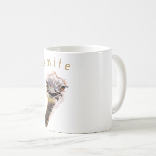 Happy Ostrich Koffiemok (Voorkant rechts)