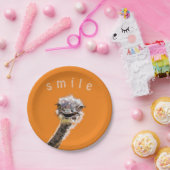 Happy Ostrich Papieren Bordje (Feest)