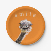 Happy Ostrich Papieren Bordje (Voorkant)
