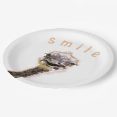 Happy Ostrich Papieren Bordje (Gekanteld)