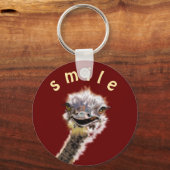 Happy Ostrich Sleutelhanger Gift Smile (Voorkant)