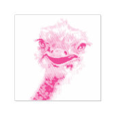 Happy Ostrich - Smile - Funny Zelfinktende Stempel (Design)