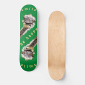 Happy Ostrich - Smile Persoonlijk Skateboard (Voorkant)