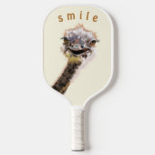 Happy Ostrich Smile Pickleball Paddle Funny (Voorkant)