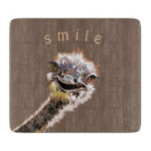 Happy Ostrich Snijplank (Voorkant)