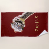 Happy Ostrich - Strandlaken (Voorkant)