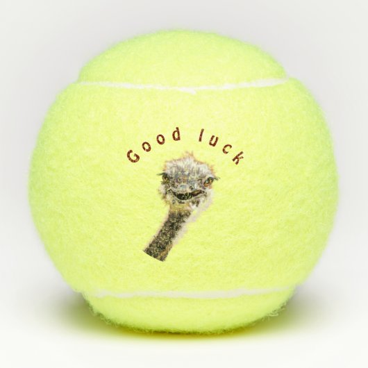 Happy Ostrich - Succes Tennisballen (Voorkant)